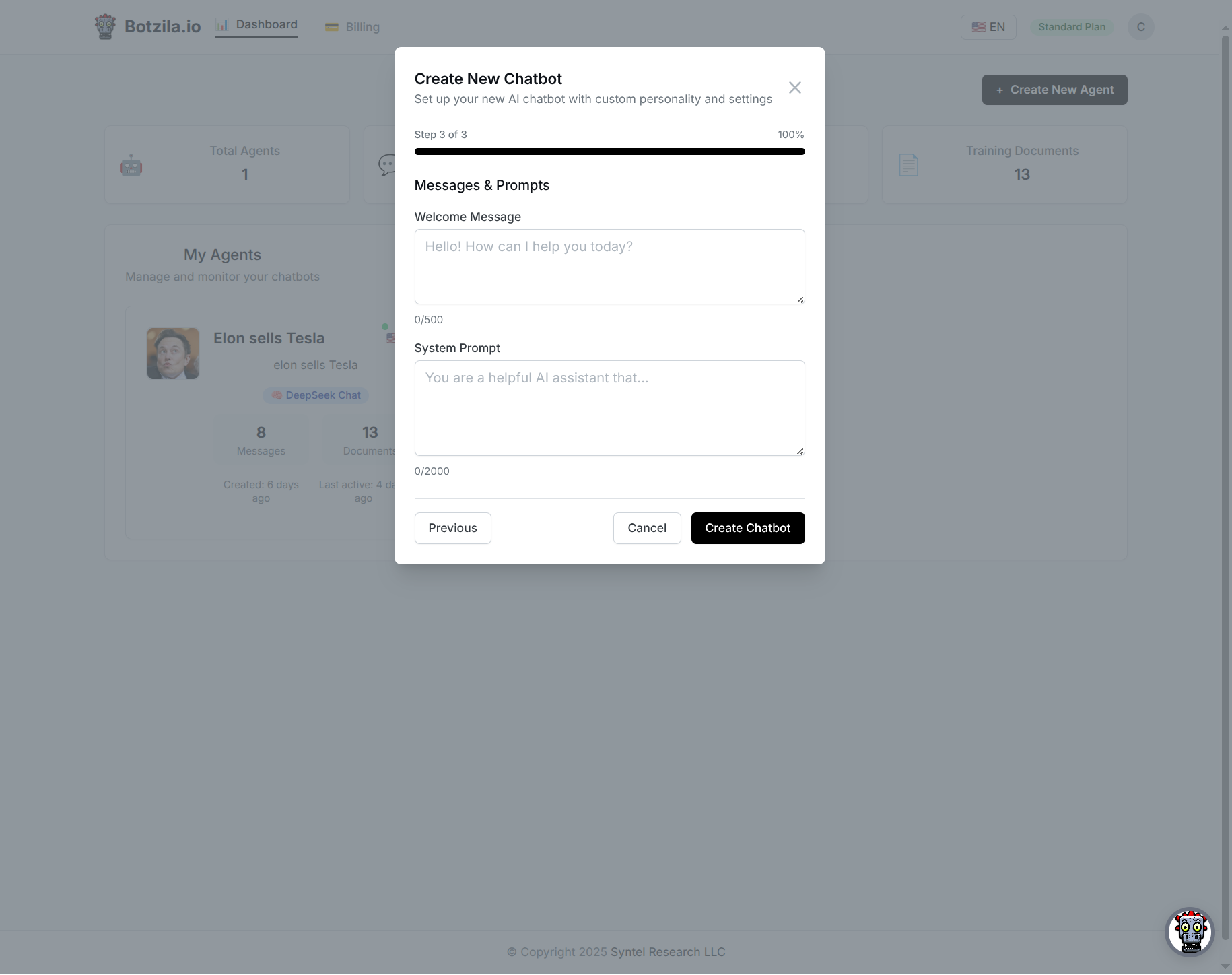 Create Chatbot Step 3