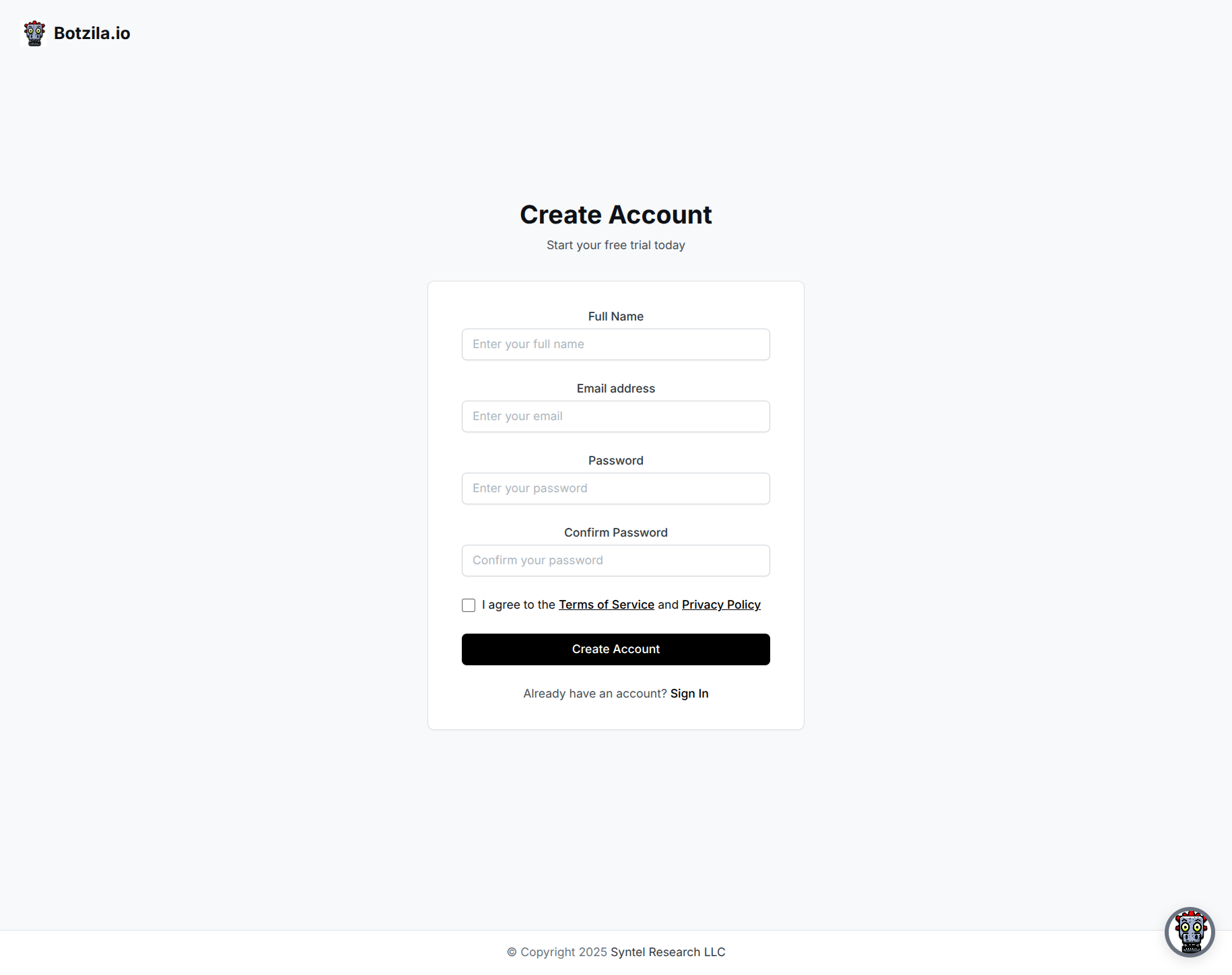 Registration Page